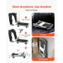 Foldbar Push Cart Dolly, 149,69 kg Kapacitet, Foldelig platform