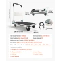 Foldable Push Cart Dolly, 149.69 kg Capacity, Folding Platform Truck with Swivel Wheels, Moving Platform Hand Truck Flatbed Cart