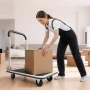 Foldbar Push Cart Dolly, 149,69 kg Kapacitet, Foldelig platform