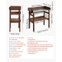 Potting Bench Table, Outdoor Gardening Workstation with 78 x 38 cm Wood Tabletop, Storage Shelves, Hooks, Garden Planting Work S