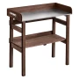 VEVOR Potting Bench Table, Outdoor Gardening Workstation with 78 x 38 cm Wood Tabletop, Storage Shelves, Hooks, Garden Planting 