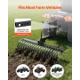 106.7cm Tow Behind Landscape Rake, 3-Point Lawn Rock Rake with Blade & Lift Lever, Fit Category 1 ATVs UTVs Lawn Tractors, Heavy