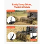 106.7cm Tow Behind Landscape Rake, 3-Point Lawn Rock Rake with Blade & Lift Lever, Fit Category 1 ATVs UTVs Lawn Tractors, Heavy