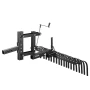 106.7cm Tow Behind Landscape Rake, 3-Point Lawn Rock Rake with Blade & Lift Lever, Fit Category 1 ATVs UTVs Lawn Tractors, Heavy