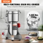 750g Electric Grain Mill Grinder, High Speed 2000W Commercial Spice Grinders, Stainless Steel Pulverizer Powder Machine, for Dry