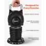 Kettlebell, Adjustable Kettlebell with 7 Weight Levels (2, 5, 8, 11, 14, 17, 20 kg), Die-Cast Aluminum and Durable ABS Material,