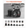 Kettlebell, Adjustable Kettlebell with 7 Weight Levels (2, 5, 8, 11, 14, 17, 20 kg), Die-Cast Aluminum and Durable ABS Material,