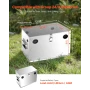 Battery Box, Group 24/31 Trolling Motor Battery Box, Marine Batteries Case with Lock, Handles and Rubber-Grommet Cable Holes, St