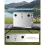 Battery Box, Group 24/31 Trolling Motor Battery Box, Marine Batteries Case with Lock, Handles and Rubber-Grommet Cable Holes, St