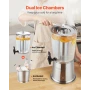 Beverage Dispenser, 8L Drink Dispenser for Parties, Stainless Steel + Plastic Juice Dispensers with Spigot Ice Chamber, Iced Tea