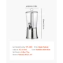 Beverage Dispenser, 8L Drink Dispenser for Parties, Stainless Steel + Plastic Juice Dispensers with Spigot Ice Chamber, Iced Tea
