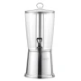 Beverage Dispenser, 8L Drink Dispenser for Parties, Stainless Steel + Plastic Juice Dispensers with Spigot Ice Chamber, Iced Tea