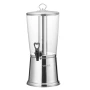 Beverage Dispenser, 8L Drink Dispenser for Parties, Stainless Steel + Plastic Juice Dispensers with Spigot Ice Chamber, Iced Tea
