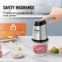 Elektrisk madhakker foodprocessor 2,5 kop glasskål kødkværnmixer