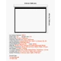 Manual Projector Screen, 1829 mm 4:3 4K 1080 HD Retractable Pull Down Projector Screen, Wall Mounted Movie Projection with Pull 