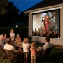 Manual Projector Screen, 1829 mm 4:3 4K 1080 HD Retractable Pull Down Projector Screen, Wall Mounted Movie Projection with Pull 