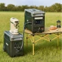 Portable Power Station, 3600W 3840Wh Power Station Solar Generator with 10 Output Ports & Adjustable Input Power, Expandable LiF