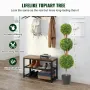 Artificial Topiaries Boxwood Trees, 48 inch Tall (2 Pieces), 3 Ball-Shape Faux Topiaries Plant with Planters, Green Feaux Plant 