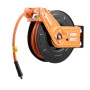 Retractable Air Hose Reel, 15m x 9.5mm Rubber Air Hose Max 300PSI, Auto Rewind Air-Compressor Hoses Reel with 1m Lead in, 180° S