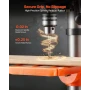 VEVOR 254 mm Benchtop Drill Press, 400W, Bench Drill Press, 440 to 2600 RPM Variable Speed, 0-45° Tilting Worktable, with Laser 