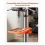 254 mm Benchtop Drill Press, 400W, Bench Drill Press, 440 to 2600 RPM Variable Speed, 0-45° Tilting Worktable, with Laser and LE