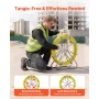 Fish Tape Fiberglass, 152M 6.3MM, Duct Rodder Fishtape Wire Puller with Stand, Cable Running Rod with Locking Mechanism, Fishing