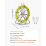 Fish Tape Fiberglass, 152M 6.3MM, Duct Rodder Fishtape Wire Puller with Stand, Cable Running Rod with Locking Mechanism, Fishing