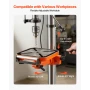 VEVOR 305 mm Benchtop Drill Press, 550W, Bench Drill Press, 340 to 2200 RPM Variable Speed, 0-45° Tilting Worktable, with Laser 