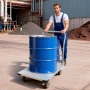 Platform Truck, 907.18 kg Capacity, Heavy Duty Steel Flatbed Cart with Swivel Wheels and Handle, Foldable Platform Hand Push Tru