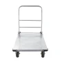 Platform Truck, 907.18 kg Capacity, Heavy Duty Steel Flatbed Cart with Swivel Wheels and Handle, Foldable Platform Hand Push Tru
