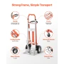 4 in 1 Hand Truck, 453.6 kg Load Capacity for 4-Wheel Mode, Convertible Hand Truck Dolly with Non-Slip Handle & Wheels, Aluminum