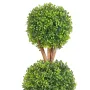 Artificial Topiaries Boxwood Trees, 48 inch Tall (2 Pieces), 3 Ball-Shape Faux Topiaries Plant with Planters, Green Feaux Plant 