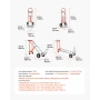4 in 1 Hand Truck, 453.6 kg Load Capacity for 4-Wheel Mode, Convertible Hand Truck Dolly with Non-Slip Handle & Wheels, Aluminum