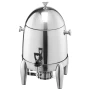 Stainless Steel Beverage Dispenser, 12L Drink Dispenser with Alcohol Burner, Hot & Cold Drink Dispensers for Coffee Tea Hot Wate