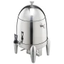 Stainless Steel Beverage Dispenser, 12L Drink Dispenser with Alcohol Burner, Hot & Cold Drink Dispensers for Coffee Tea Hot Wate