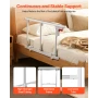 VEVOR Foldable Bed Rail for Elderly, 70 cm Bedside Assist Rail with Fixing Strap, Adjustable Height Pipe Bedside Cane, High-Stre