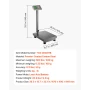 Computing Digital Platform Scale, 300 kg Load, 50 g High Accuracy, Electronic Floor Scale with LB/KG, Tare, Price Calculator, AC