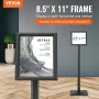 Pedestal Sign Holder, 8.5 x 11 Inch Vertical and Horizontal