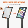 Pedestal Sign Holder, 8.5 x 11 Inch Vertical and Horizontal