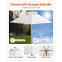 Kids Picnic Table with Umbrella, 3-in-1 Sand & Water Table
