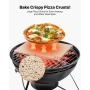 Pizza Stone, 38 x 30 cm Rectangular Cordierite Pizza Stone, Extra Large Baking-Stone with Scraper, 15 mm Thick Heat-Resistant Co
