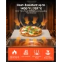 Pizza Stone, 38 x 30 cm Rectangular Cordierite Pizza Stone, Extra Large Baking-Stone with Scraper, 15 mm Thick Heat-Resistant Co