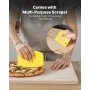 Pizza Stone, 38 x 30 cm Rectangular Cordierite Pizza Stone, Extra Large Baking-Stone with Scraper, 15 mm Thick Heat-Resistant Co