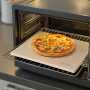 Pizza Stone, 38 x 30 cm Rectangular Cordierite Pizza Stone, Extra Large Baking-Stone with Scraper, 15 mm Thick Heat-Resistant Co