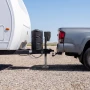 Electric Trailer Jack, 2268 kg Capacity, Electric Power Tongue Jack with Waterproof Protective Cover & LED Light for Travel Trai