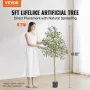 Kunstigt oliventræ, 1,5 m høj kunstig plante, sikkert