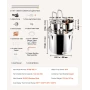 Alcohol Still, 13.2 Gal / 50 L Stainless Steel Water Alcohol