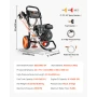 Gas Pressure Washer 2900 PSI and Max 7 L/min, Upgrade Aluminum