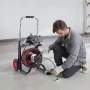 Drain Cleaner Machine 30m x 10.5mm, Auto Feed Sewer Snake Auger