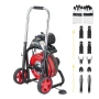 Drain Cleaner Machine 30m x 10.5mm, Auto Feed Sewer Snake Auger